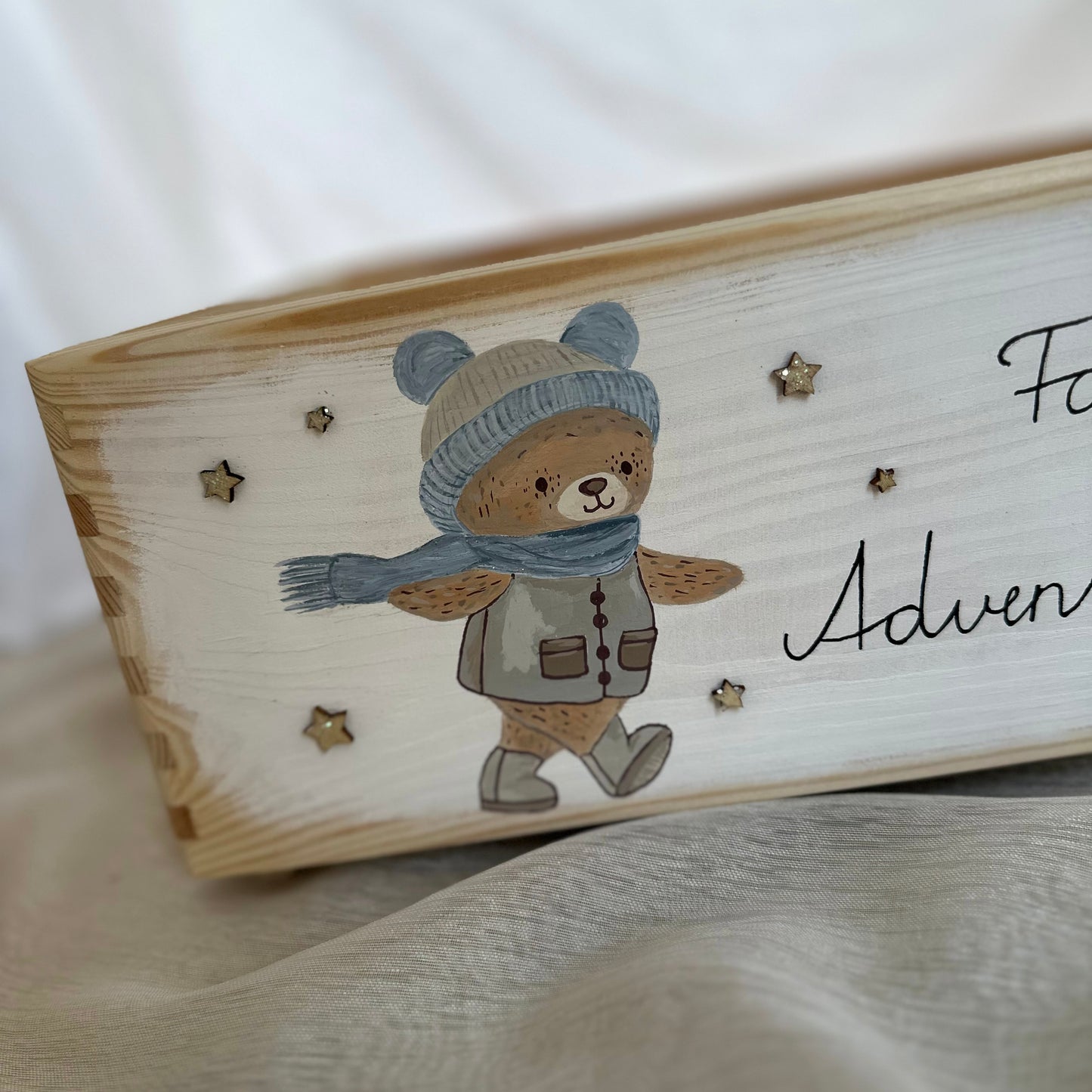 Adventkiste + 24 befüllbare Säckchen