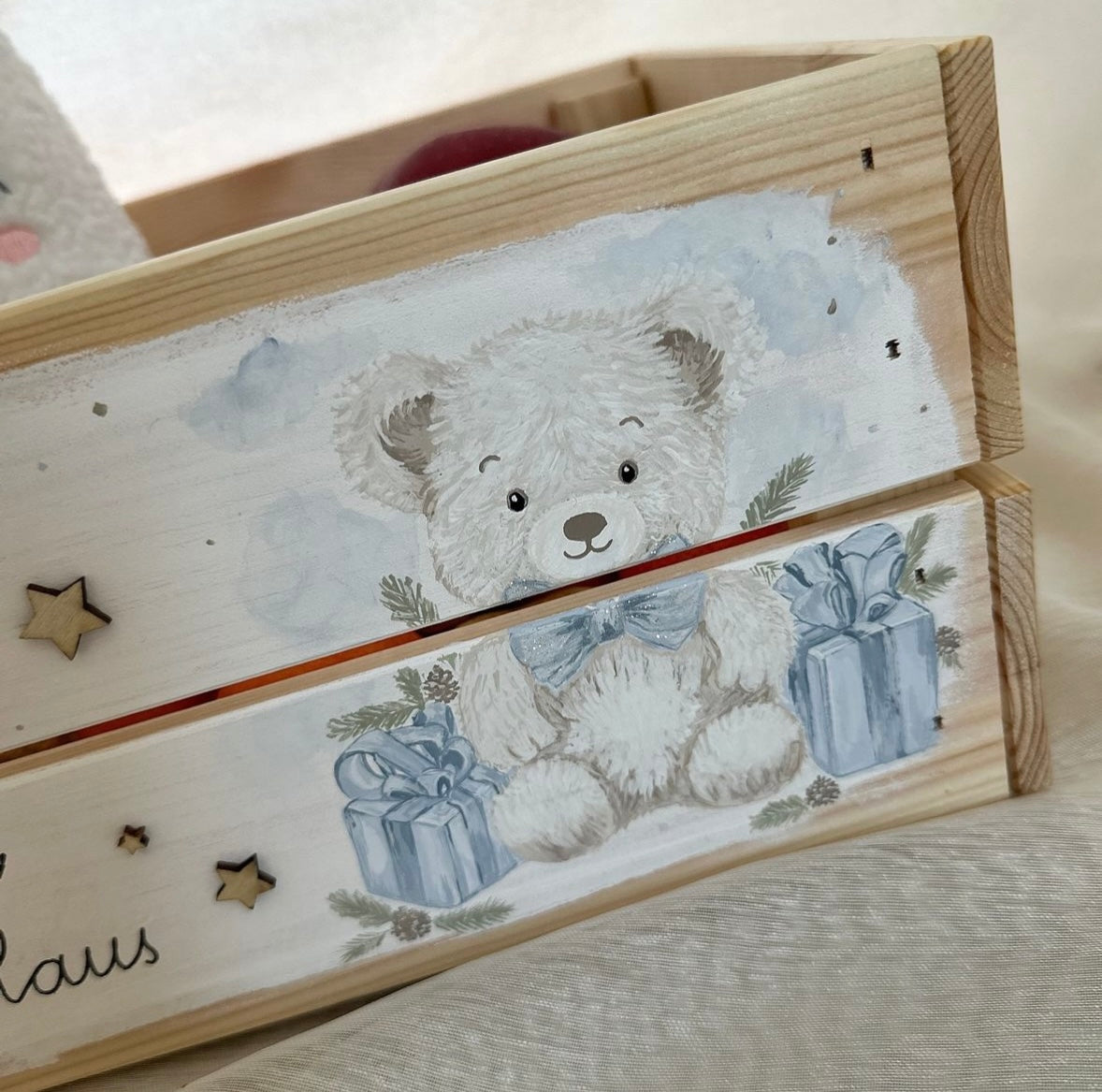 Nikolauskiste - Bär Babyblau
