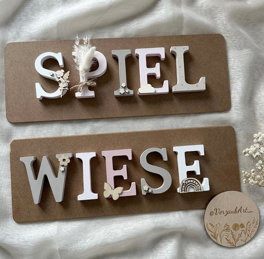 Schriftzug/Buchstaben - Spielwiese