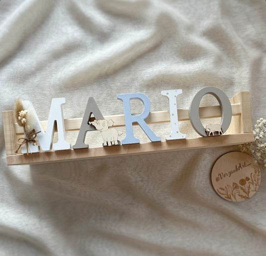 Buchstabenregal - Motiv Mario