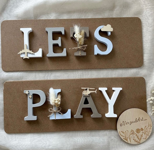 Schriftzug/Buchstaben - Let‘s Play
