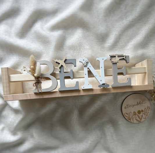 Buchstabenregal - Motiv Bene