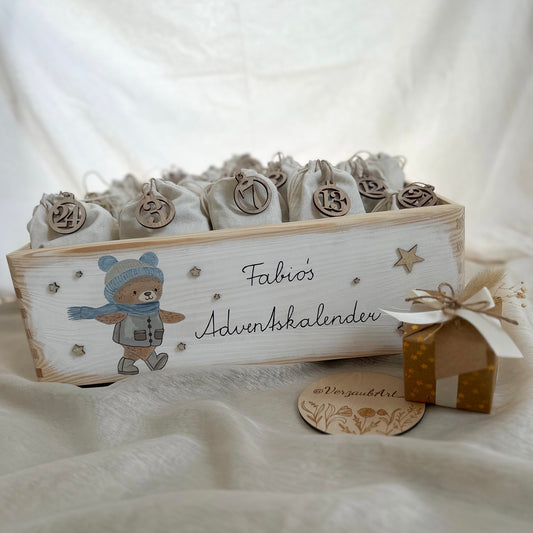 Adventkiste + 24 befüllbare Säckchen
