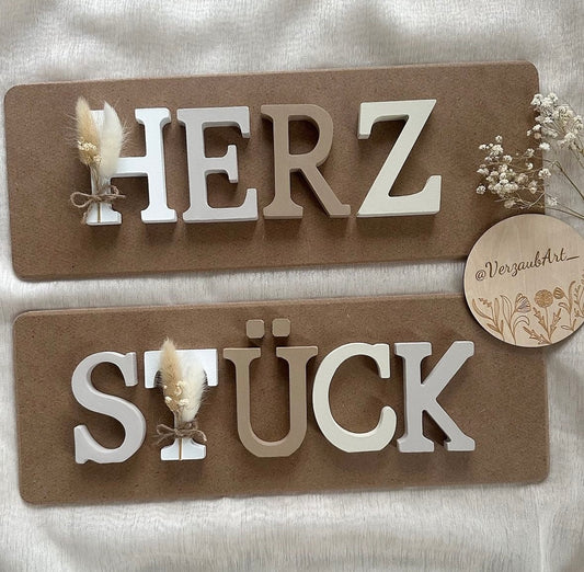 Schriftzug/Buchstaben - Herzstück