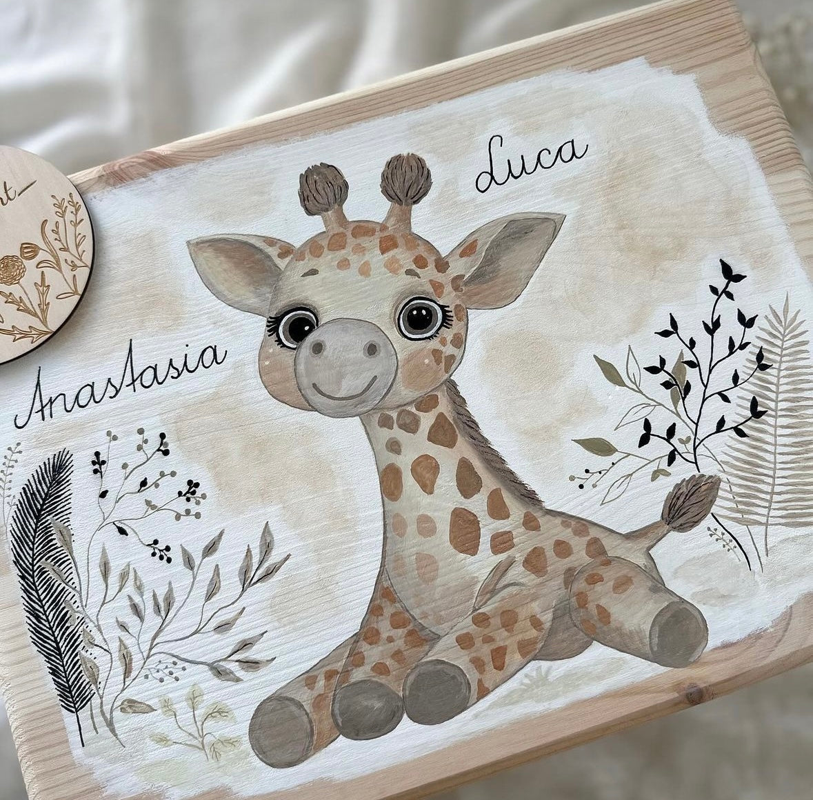 Spielzeug- und Erinnerungskiste - Giraffe