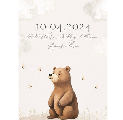 Braunbär Poster Set