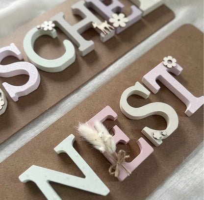 Schriftzug/Buchstaben - Kuschelnest