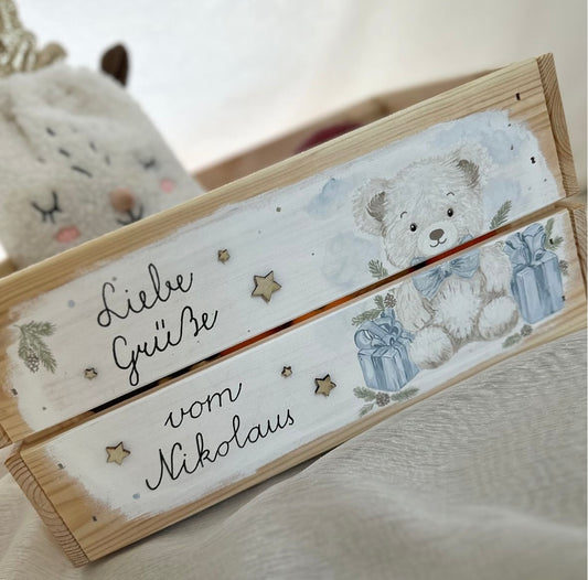 Nikolauskiste - Bär Babyblau