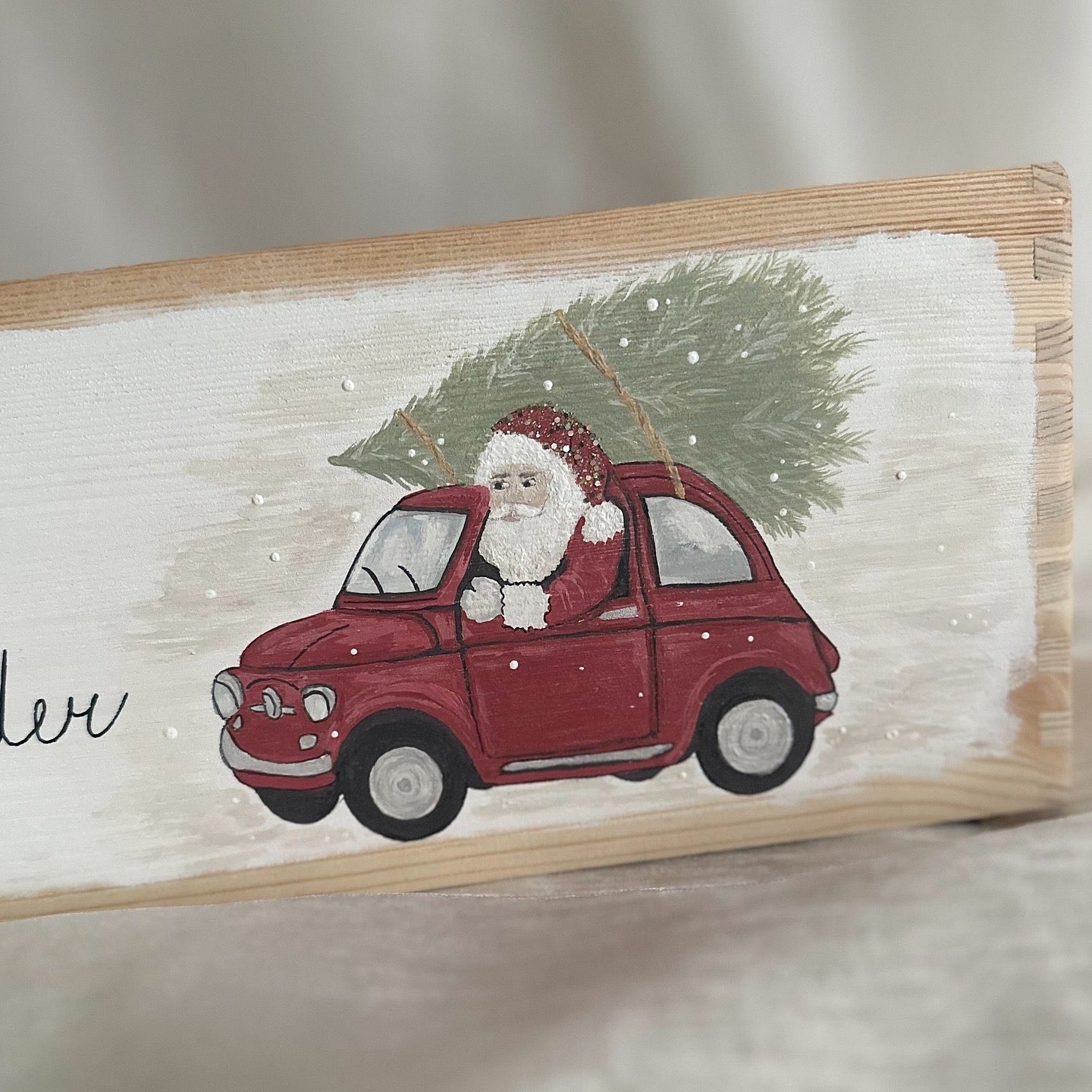 Adventkiste Weihnachtsmann + 24 befüllbare Säckchen