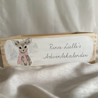 Adventkiste Rehkitz + 24 befüllbare Säckchen