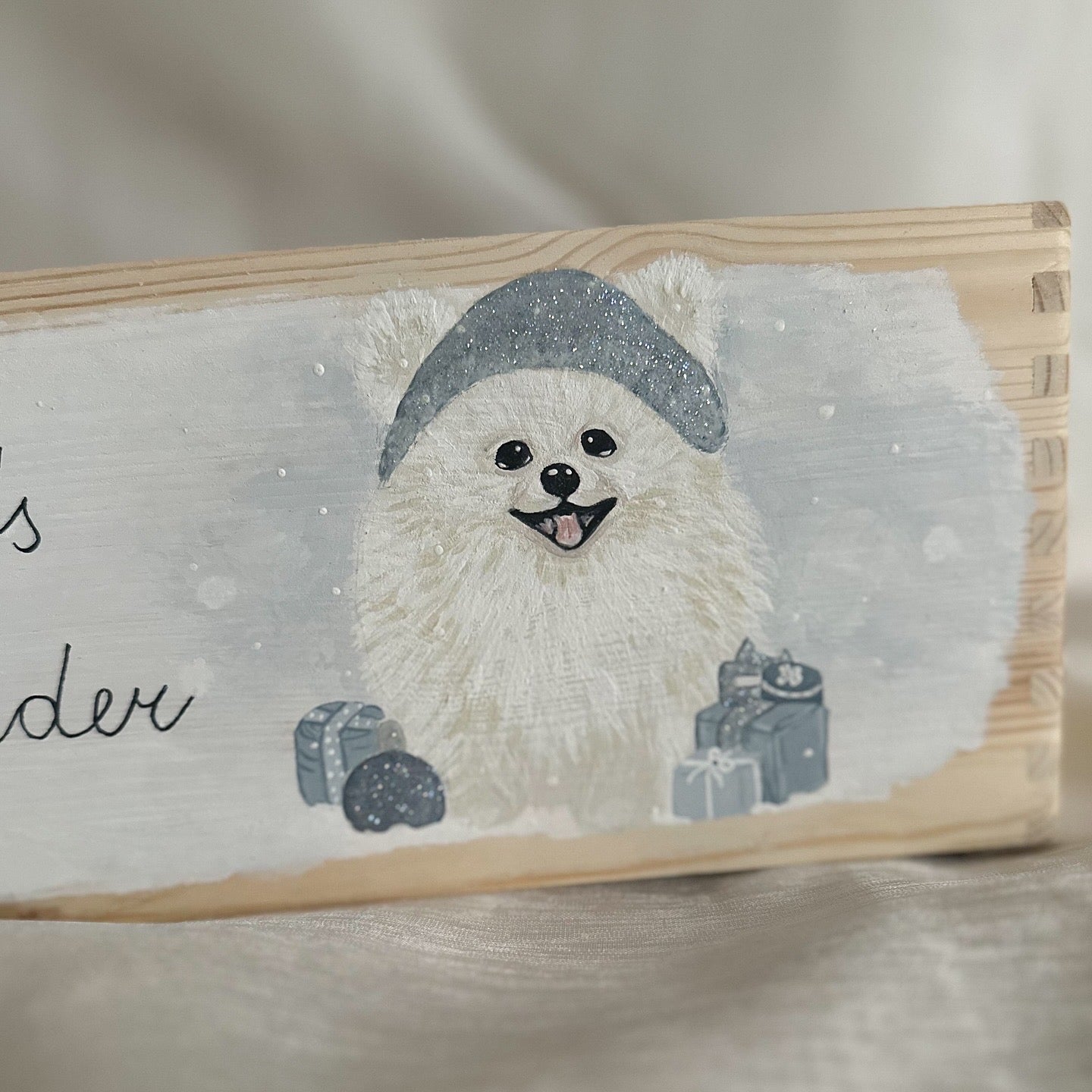 Adventkiste Pomeranian + 24 befüllbare Säckchen